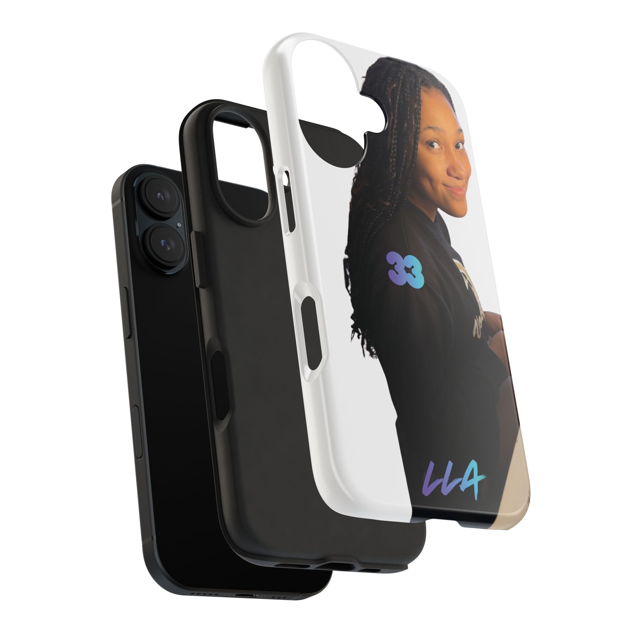Tough Phone Case — Custom Photo Design with '33' & 'LLA' Accent