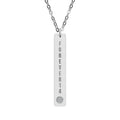 Engraved Vertical Bar Necklace — Personalized Name & Date Pendant
