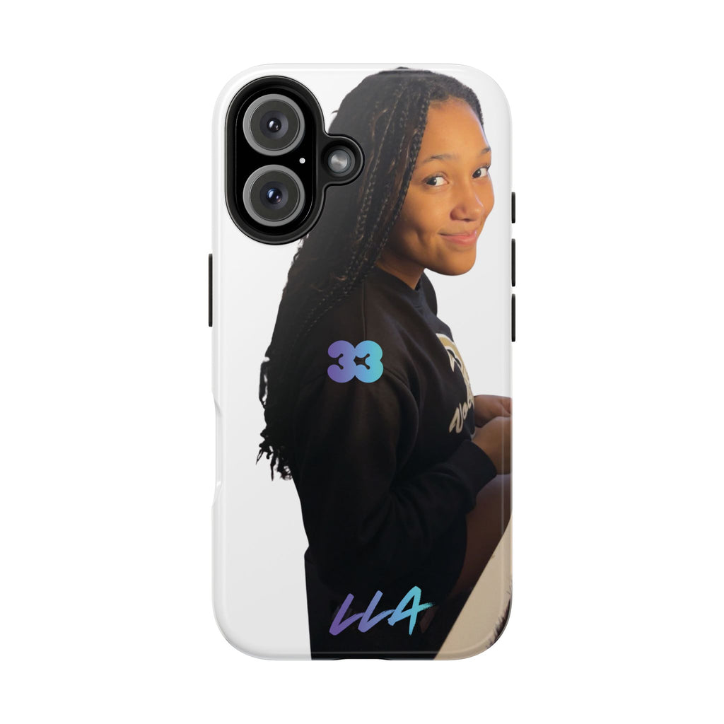 Tough Phone Case — Custom Photo Design with '33' & 'LLA' Accent