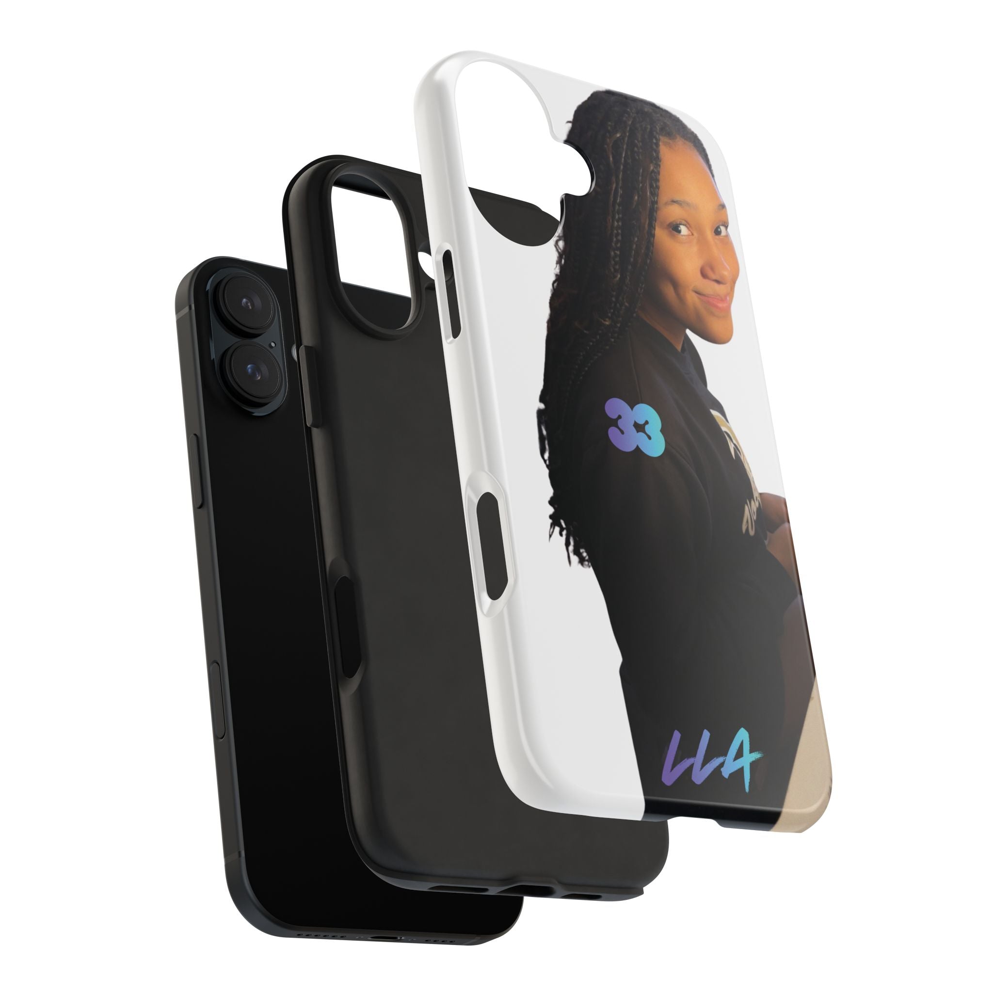 Tough Phone Case — Custom Photo Design with '33' & 'LLA' Accent